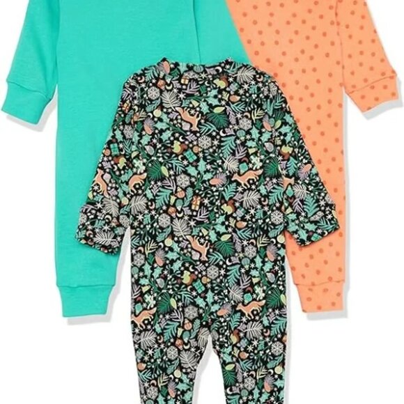 Amazon Essentials Unisex Babies' Snug-Fit Cotton Footless Sleeper Pajamas, 3 mon - Picture 2 of 3